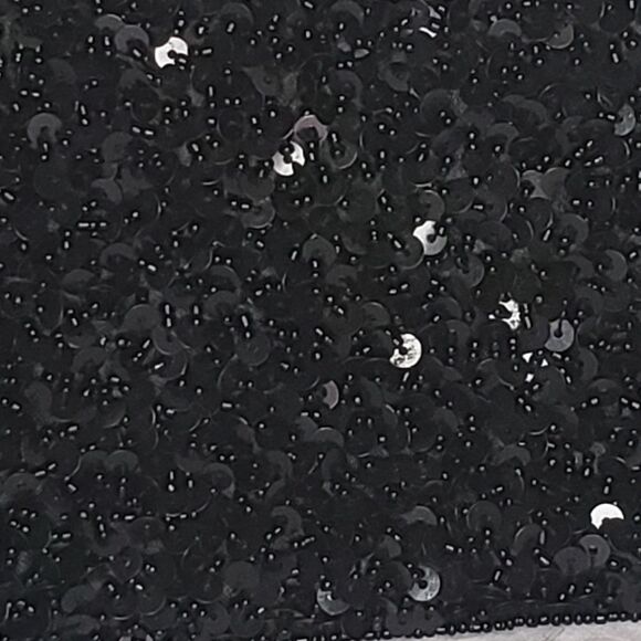 Black Beaded Evening Clutch Purse - Picture 4 of 11